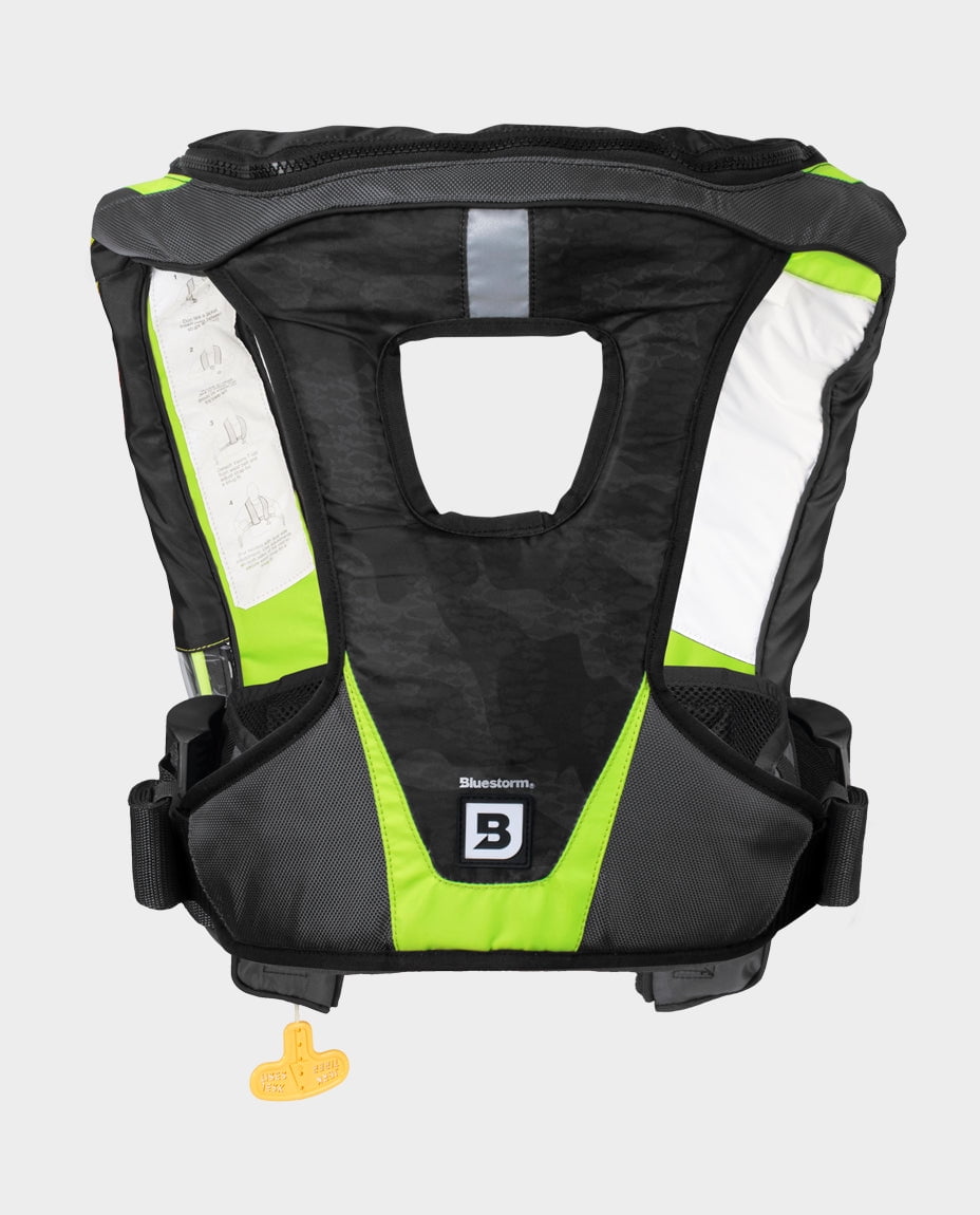 BLUESTORM Arcus 40 Automatic/Manual Inflatable PFD Life Jacket for Adults (Hi-Vis Green) | US Coast Guard Approved