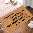 thumbnail image 2 of 16x24" Coir Door Mats Cute Door Mats Outdoor Entrance Funny Door Rug Inside Eco Friendly Mats for Front Door Welcome Mats for Front Door Outdoor Entry, Every Woman Has At Least One Challenge In Life, 2 of 5