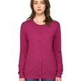 thumbnail image 3 of Made by Johnny Women's Keep It Classic Round Cardigan XXXL MAGENTA, 3 of 6