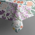 thumbnail image 5 of Pioneer Flower Floral Print Pattern Square Tablecloth,Waterproof Square Table Cover,Wipeable Spillproof Washable Table Cover for Home Kitchen Party Decor 42"X42"(107x107cm), 5 of 6