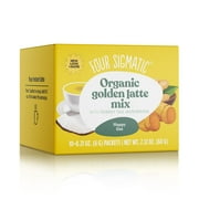 Golden Latte by Four Sigmatic | Organic Instant Golden Latte with Turkey Tail, Turmeric & Coconut Milk Powder | Supports Healthy Skin & Stress | Decaf & No Dairy | 10 Count