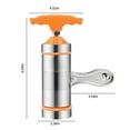 thumbnail image 3 of Manual Pasta Press, Pasta Maker Machine, Stainless Steel, Multiple Molds, for Homemade Spaghetti, Fettuccine, and Lasagna, Orange, by FAJHHA, 3 of 8