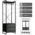 thumbnail image 5 of Sorbus Clothing Rack with Drawers – Tall Garment Rack with Wood Top, Steel Frame & Fabric Drawers – Stand Alone Closet Organizer, Gray Wood, 5 of 6
