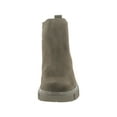 thumbnail image 3 of AQUA COLLEGE Womens Dark Taupe Brown Side Goring Back Pull-Tab Padded Slip Resistant Waterproof Priya Round Toe Block Heel Zip-Up Suede Booties 6.5 M, 3 of 3