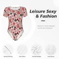 thumbnail image 4 of Fotbe Cute ladybugs red Body de Mujer con Cuello Redondo y Mangas Cortas, Sin Mangas Ajustado, Suave, Cómodo y Básico-Medium, 4 of 7