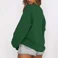 thumbnail image 5 of KDDYLITQ Oversized Sweatshirt for Women Long Sleeve Crewneck Basic Solid Loose Fit Cozy Sweatshirts Casual Winter Vocation Pullover Tops Dark Green 2XL, 5 of 5