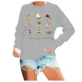 thumbnail image 1 of Chandail Sans Capuche à Encolure Ronde Imprimé Tête de Citrouille pour Femmes, Mode Automne Hiver, Haut Décontracté, 1 of 3