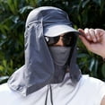 thumbnail image 2 of Hommes Femmes Plein Air Sport Pêche Randonnée Chapeau UV Protection Visage Cou Rabat Casquette Soleil, 2 of 6