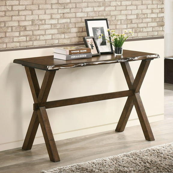 Mav Solid Wood Rectangle Console Table, Walnut