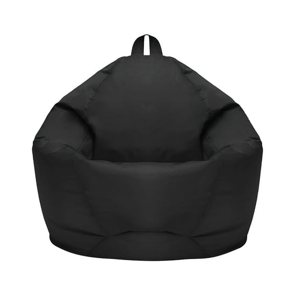LAMIRO Soft Bean Bag Chair for Adults (No Filler),Black Bean Bag Cover,Storage Bag Comfy Beanbag Lazy Sofa,Stuffed Animal Storage Bean Bag Chairs for Kids(27.5x31.5inch)