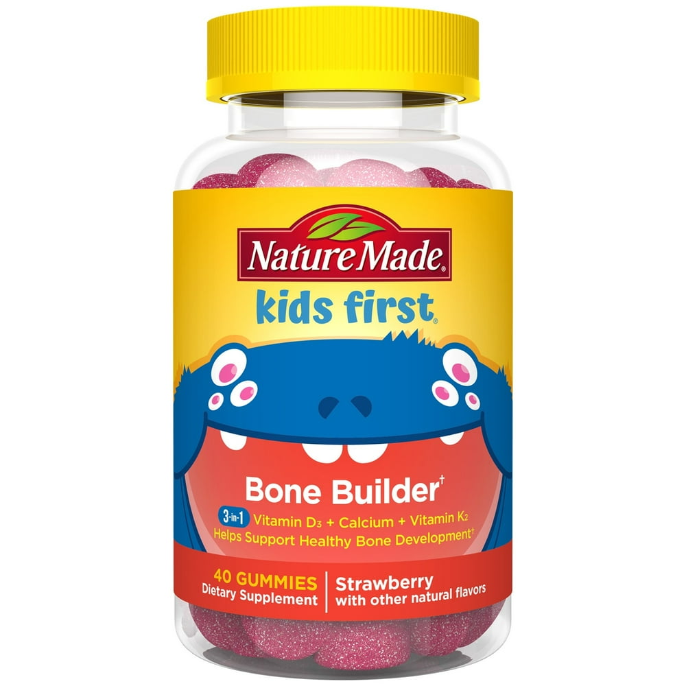 Nature Made Kids First Bone Builder with Calcium 200 mg, Vitamin D3 350