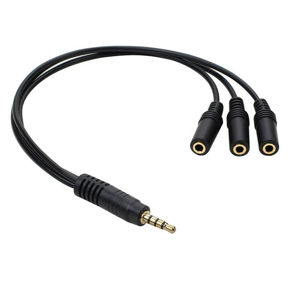 3.5mm Earpphone Spliter Audeo Jack Extender 1 To 6 Ports Aux Cable Earphone Mic Audio Adapter For Phone Headset Splitter Cable