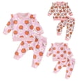 thumbnail image 5 of EnJoCho Toddler Girl Fall Football Outfit Set - Rufle Long Sleeve Pullover Sweatshirt Top & Jogger Pants 2-Piece Coordinated Comfort Clothes, 5 of 5