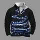 thumbnail image 1 of Sudadera sin capucha para hombre, informal, a la moda, con cuello alto, estampado navideño, cremallera, jersey de manga larga, blusa de poliéster para hombre, 1 of 5