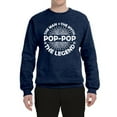 thumbnail image 2 of Wild Bobby, Pop-Pop Man Myth Legend Funny Dad Uncle Papa Granpa Dad Gift, Father's Day, Unisex Crewneck Graphic Sweatshirt, Vintage Heather Navy, Medium, 2 of 4
