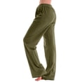 thumbnail image 3 of Pantalones de chándal holgados y anchos para mujer: cintura alta elástica, bolsillos laterales, tejido suave y transpirable, para el día a día, el trabajo o las vacaciones, varias tallas, 3 of 7