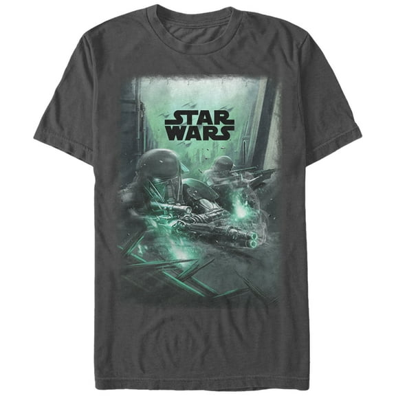 Men's Star Wars Rogue One Death Trooper Blasters Graphic Tee Charcoal 3X Large