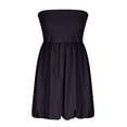 thumbnail image 6 of SMihono Deals Women's Bubble Mini Dress 2025 Summer Strapless Tube Top Short A Line Sundress Trendy Casual Smocked Dresses Navy M, 6 of 9