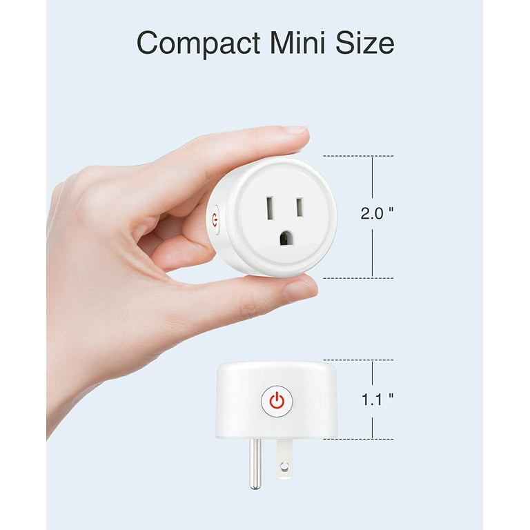 Smart Plug 4Pack, WiFi Plugs Compatible with Alexa & Google Assistant,  Smart Outlet with Timer Schedule, WiFi Socket for Home, No Hub Required,  FCC