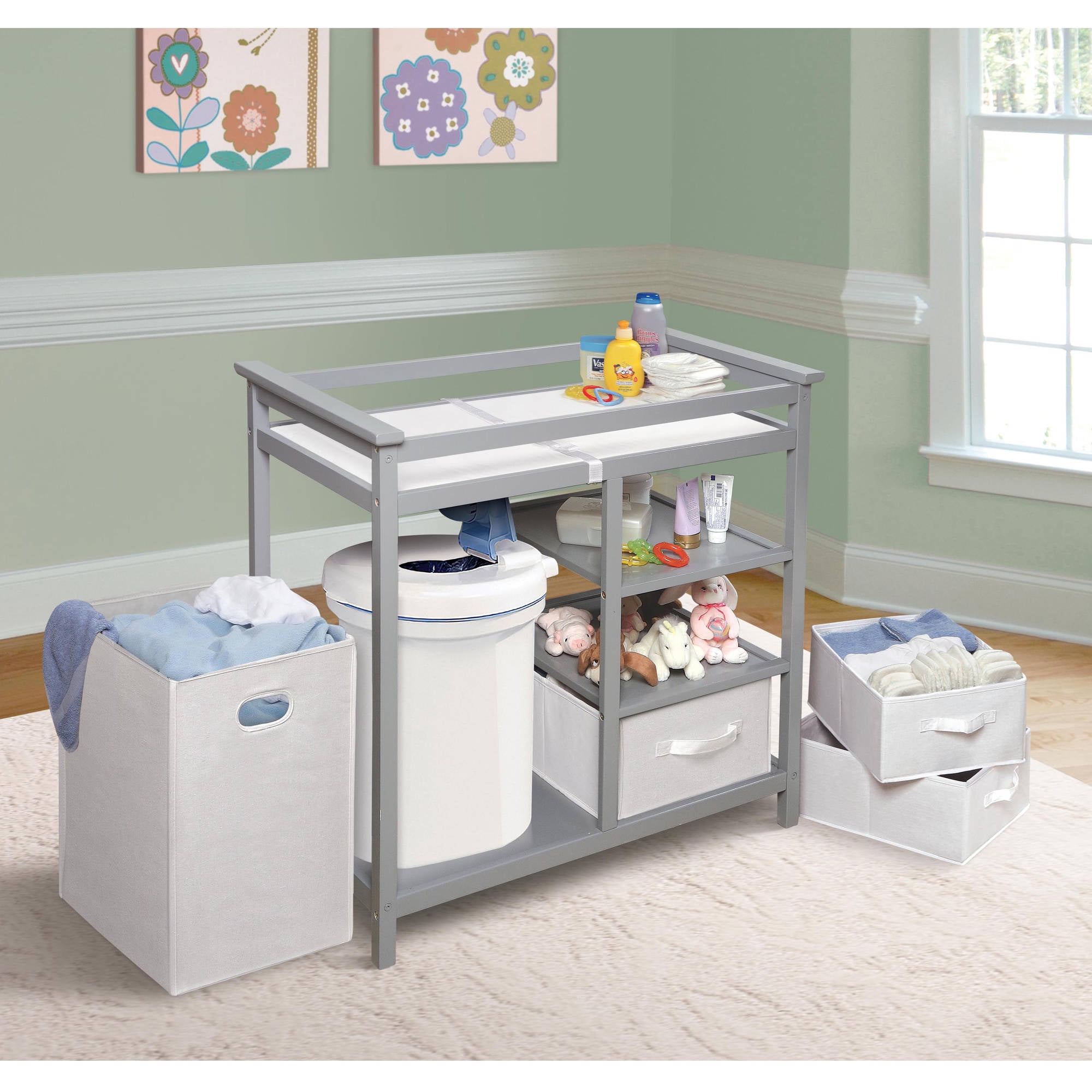 Badger Basket Modern Changing Table With Baskets And Hamper - Badger Basket Modern Changing Table With Baskets And Hamper Choose Yourfinish Walmartcom badger basket modern changing table with baskets and hamper - badger basket modern changing table with baskets and hamper choose yourfinish walmartcom