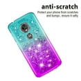 thumbnail image 7 of SOATUTO For Motorola E5 Plus Case Moto E5 Supra Glitter Case Sparkle Glitter Flowing Liquid Quicksand with Shiny Bling Diamond Women Girls Cute Case For Motorola E5 Plus / E5 Supra - Green+Purple, 7 of 7