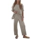 thumbnail image 1 of Conjunto de suéter de punto de 2 piezas Outfit Tankaneo para mujer con pantalones anchos, 1 of 9