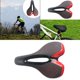 thumbnail image 5 of Reemplazo de asiento de sillín de bicicleta, cojín de ciclismo universal grueso para ejercicio negro rojo, 5 of 9