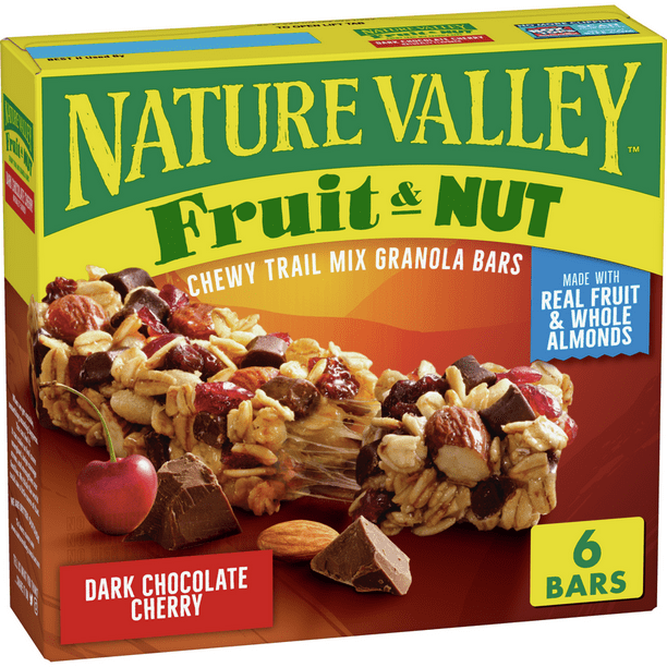 Nature Valley Chewy Trail Mix Granola Bar, Dark Chocolate Cherry, 12