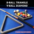 thumbnail image 6 of GSE Games & Sports Expert Deluxe Solid Wood 8-Ball Triangle & 9-Ball Diamond Billiard Pool Ball Racks for 2-1/4" Pool Balls - Brushed Gray, 6 of 8