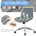 thumbnail image 5 of Costway Mid Back Armless Office Chair Adjustable Swivel Fabric Task Desk Chair Gray, 5 of 10
