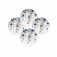 thumbnail image 7 of 13 Inch Round Placemats Set of 4, Navy Blue Flowers Non Slip Heat Insulation PP Table Mats, Spring Floral Elegant Pastoral Watercolor Washable Place Mats for Kitchen Dining Party Table Decor, 7 of 7