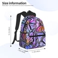 thumbnail image 4 of Picia Watercolor Butterflies Large Capacity Backpack Classic Style Backpack Casual Backpack Water-Resistant School Work Travel Outdoor Backpack, 4 of 8