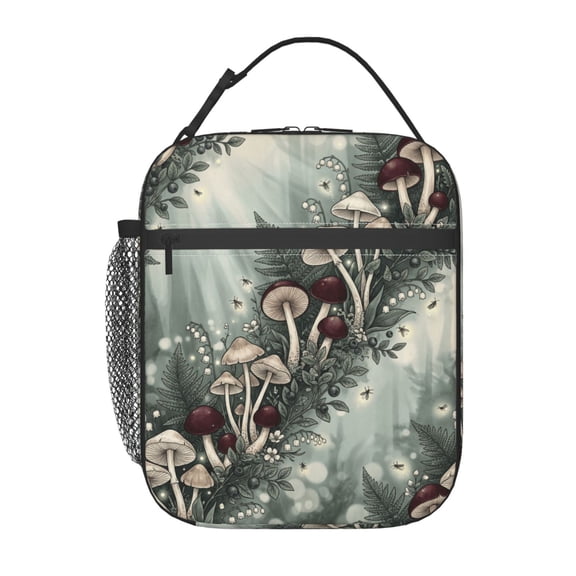 Mushroom Lunch Box,Lightweight Reusable Lunch Bag For Woman Men,Portable Insulated Small Cooler Bag For Picnic,Travel,Office
