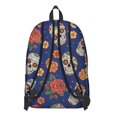 thumbnail image 3 of Skull and Rose Gothic Pattern Backpack for School, Cute School Bag with Adjustable Shoulder Straps and Padded Back, 15.7"x11.8"x5.5", 3 of 5