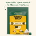 thumbnail image 3 of Turmeric Spiced Herbal Tea Bags (40 Count) | Savory and Spicy Caffeine-Free Herbal Blend | Non-GMO, Gluten-Free, Eco-Friendly Packaging, 3 of 16