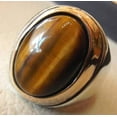thumbnail image 2 of Tiger Eye Mens Ring, Natural Tiger Eye Ring, Birthstone Ring, Silver Jewelry, 925 Silver Ring, Birthday Gift, Heavy Mens Ring, Arabic Design, Ottoman Style Ring, Christmas, Turkey Mens Signet Ring, 2 of 4