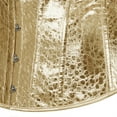 thumbnail image 5 of Corset Top for Women Plus Size Faux Leather Gothic Overbust Corset Top Gold Corset Size XS, 5 of 5