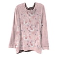 thumbnail image 1 of Sudadera extragrande de lana de manga larga con cuello redondo y estampado retro para mujer Fridja  fhghd883, 1 of 4