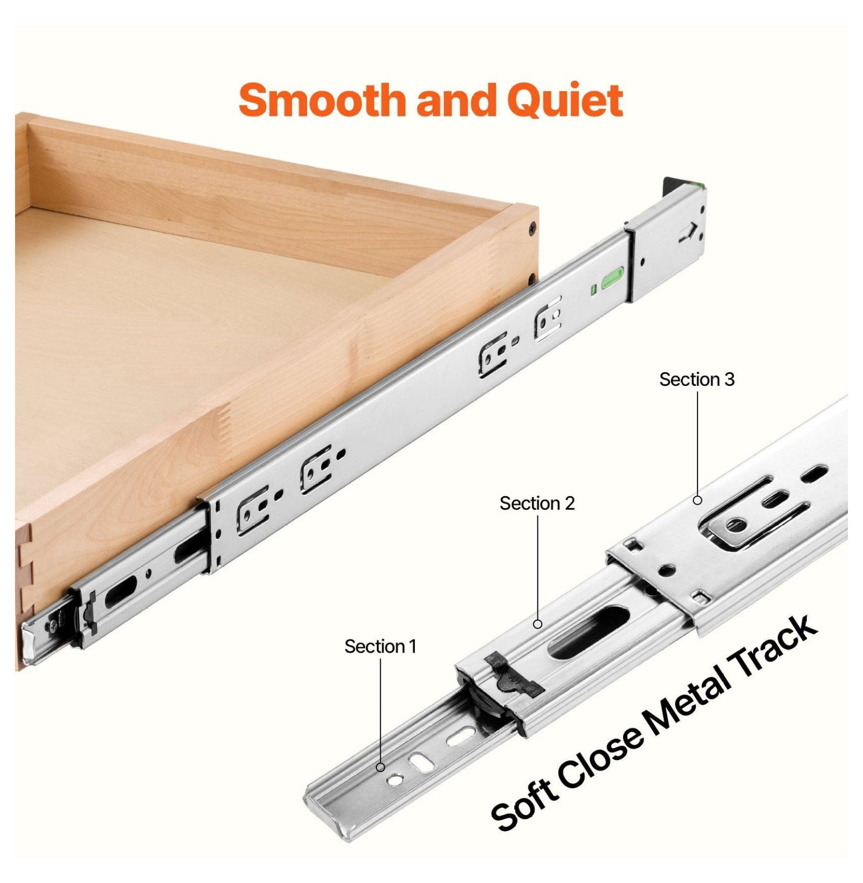 Pull Out Cabinet Organizer, 17"W x 21"D Wood Sliding Shelf - Soft Close Kitchen Cabinet Drawer, Birch Wood, Single Tier - Under Sink Organizer, Base Cabinet Storage