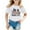 White, variant on XDZJLR Toddler Girls T Shirt Kids Hot Summer Print Cute Easter Print Short Sleeve Crewneck Casual Clothes 7-8 Years