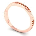 thumbnail image 2 of 0.16 ctw Wedding Band for Women - 14K Rose Gold Simulated Red Diamond Stackable Eternity Ring, 2 of 6