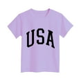 thumbnail image 5 of Zshosam Baby Tees Baby & Toddler Girl Tees Short Sleeve Tees Kids Casual Crew Neck Size 5T 6T,(Purple 5-6 Years), 5 of 5