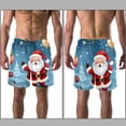thumbnail image 3 of luoweisi Men's Beach Shorts Quick Dry Swim Trunks with Mesh Lining Santa Claus L, 3 of 5