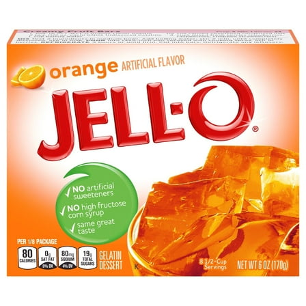 Jell-O Orange Gelatin Dessert Mix - 6 oz