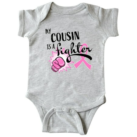 

Inktastic My Cousin is a Fighter- Breast Cancer Awareness Gift Baby Boy or Baby Girl Bodysuit