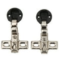 thumbnail image 2 of Hole Soft Close Cabinet Hinge, 2pcs 26mm Cold Rolled Steel Plate  Hinges for Glass Cabinets and Bookcase Doors, 2 of 8