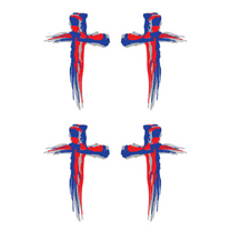 BLSTK Cross Temporary Tattoo Eye Black | 2-Pack | USA