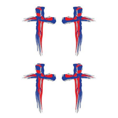 BLSTK Cross Temporary Tattoo Eye Black | 2-Pack | USA