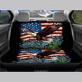 thumbnail image 4 of Pzuqiu Flag Eagle Automotive Seat Cover 4Pcs, Car with Front Drive Seat Cover and Rear Split Bench Cover, Auto Interior Decoration Fits most Cars, SUVs, and Trucks, 4 of 7
