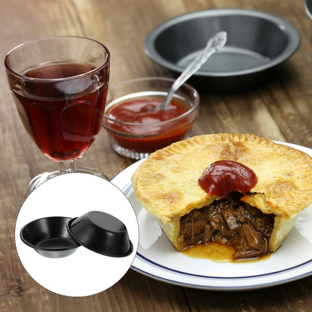 4PCS Mini Pie Pans, Reusable Round Pie Tins Nonstick Pie Plate